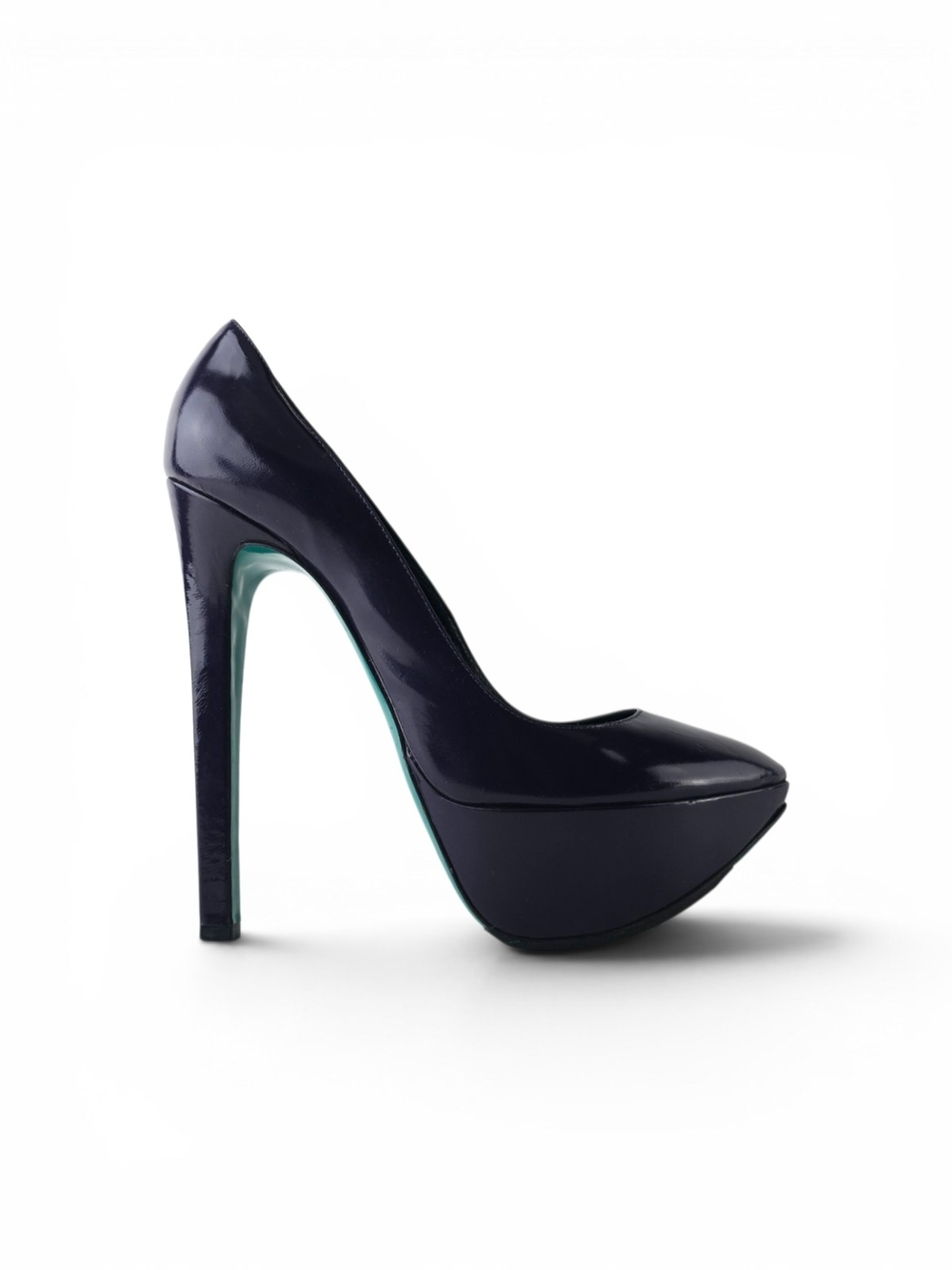 Ruthie Davis Patent Leather Teal Sole Platform Pumps 39